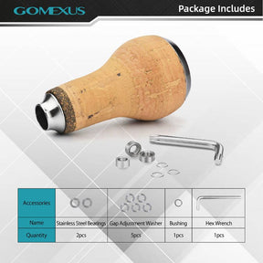 View of Rods-Reels-Accessories Gomexus Cork Reel Power Knob 27mm CA27 27 mm available at EZOKO Pike and Musky Shop