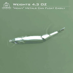 View of Swimbaits Gomexus Cyberbait 240 Metal Glide Bait Silver available at EZOKO Pike and Musky Shop