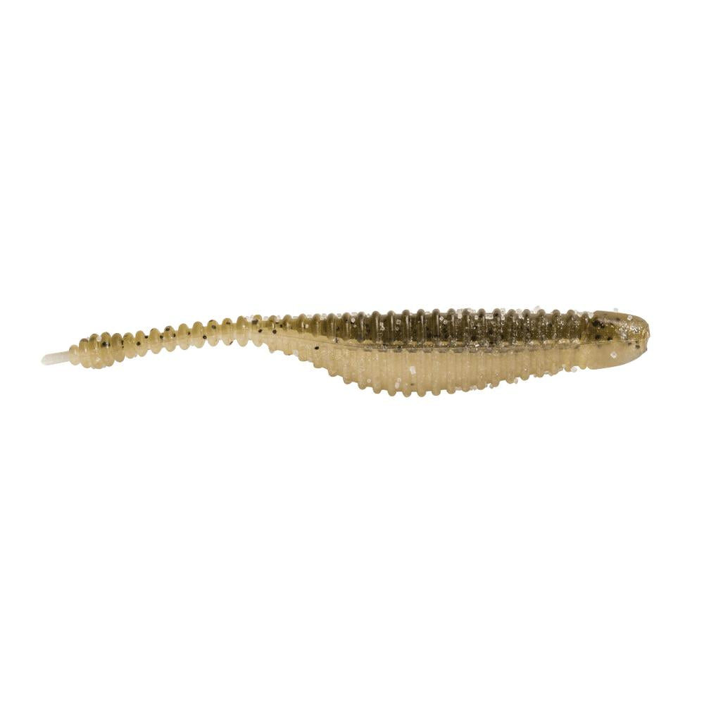View of Great Lakes Finesse Drop Minnow 2.75" Green Pumpkin Shad available at EZOKO Fishing