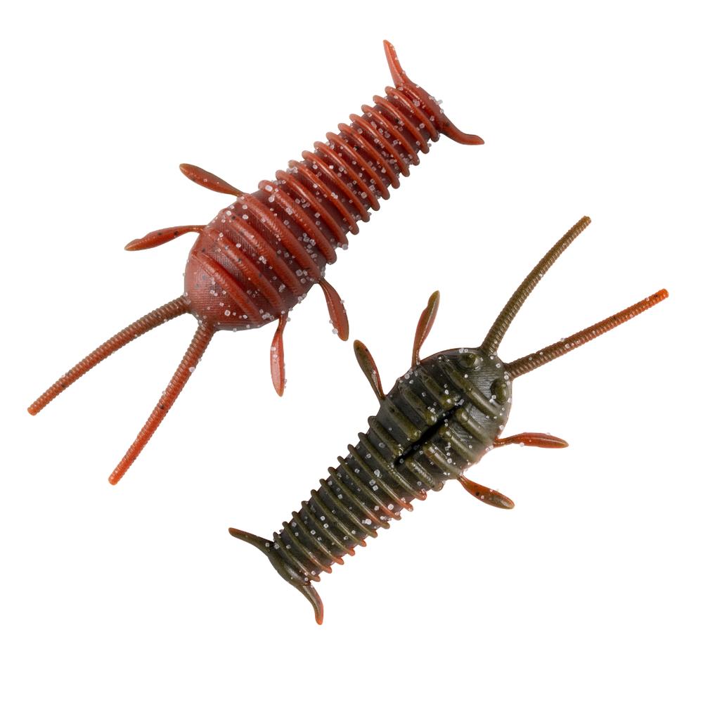 View of Great Lakes Finesse Ned Bug 2.3" Green Pumpkin Orange Belly available at EZOKO Fishing