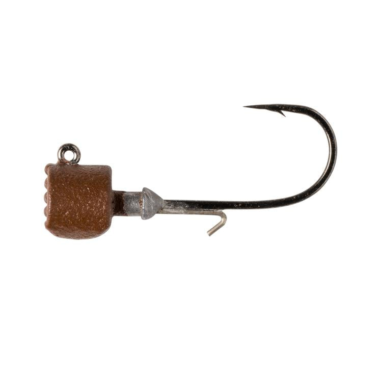 View of Great Lakes Finesse Ned Jighead 1/4oz 1/0 Matte Brown available at EZOKO Fishing