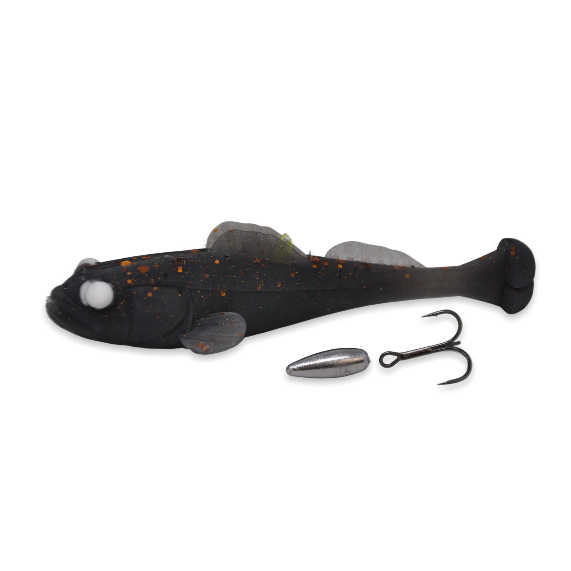 View of Hatch Match Godzilla Goby LT 5" Swimbait Rusty Trombone available at EZOKO Fishing