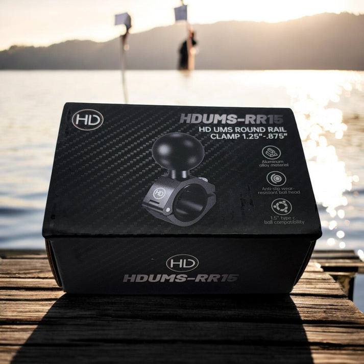 View of boating_accessories HD Innovation HD UMS Round Rail Clamp (.875 to 1.25") available at EZOKO Fishing