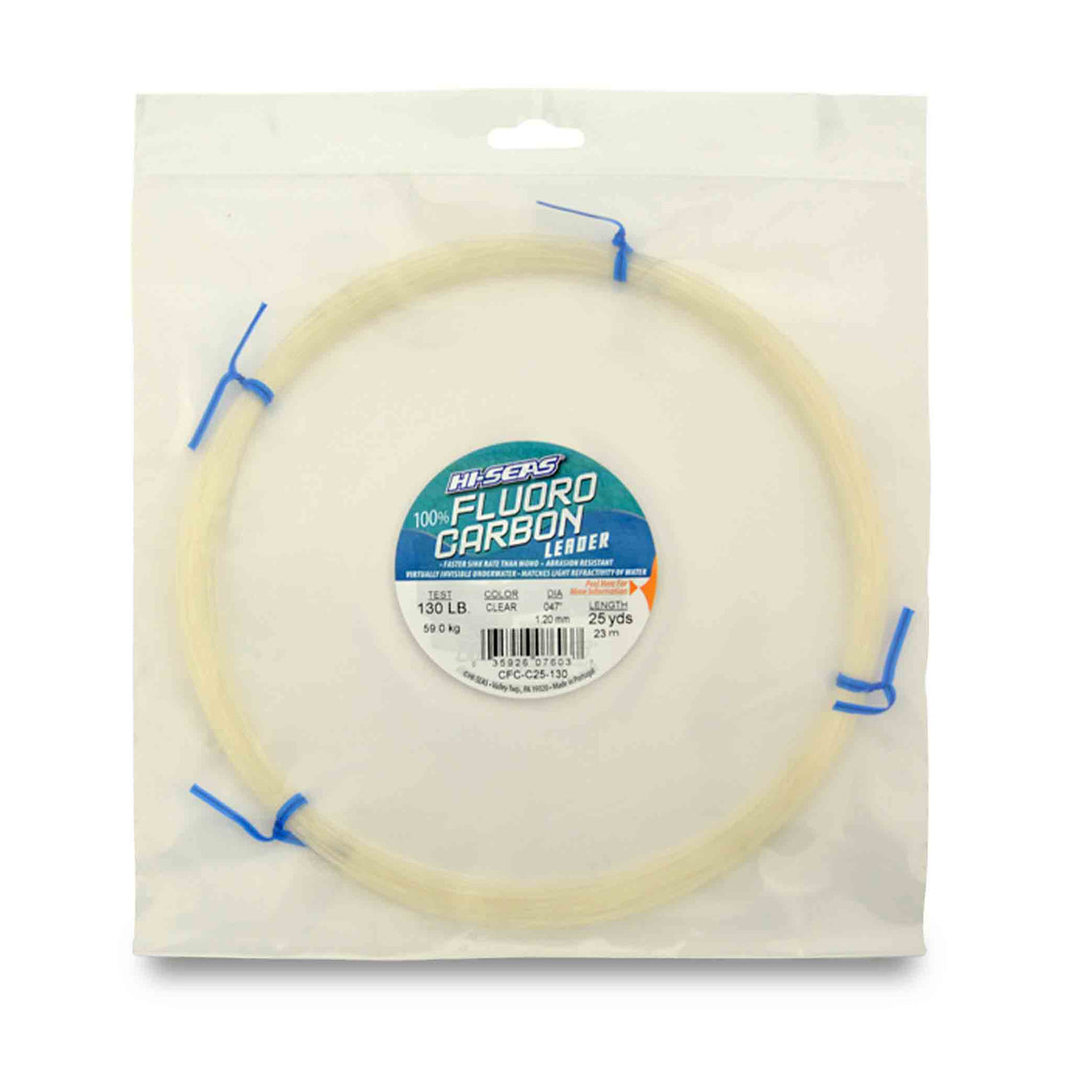 Hi-Seas Fluorocarbon leader 130 lb Fluorocarbon-Wire