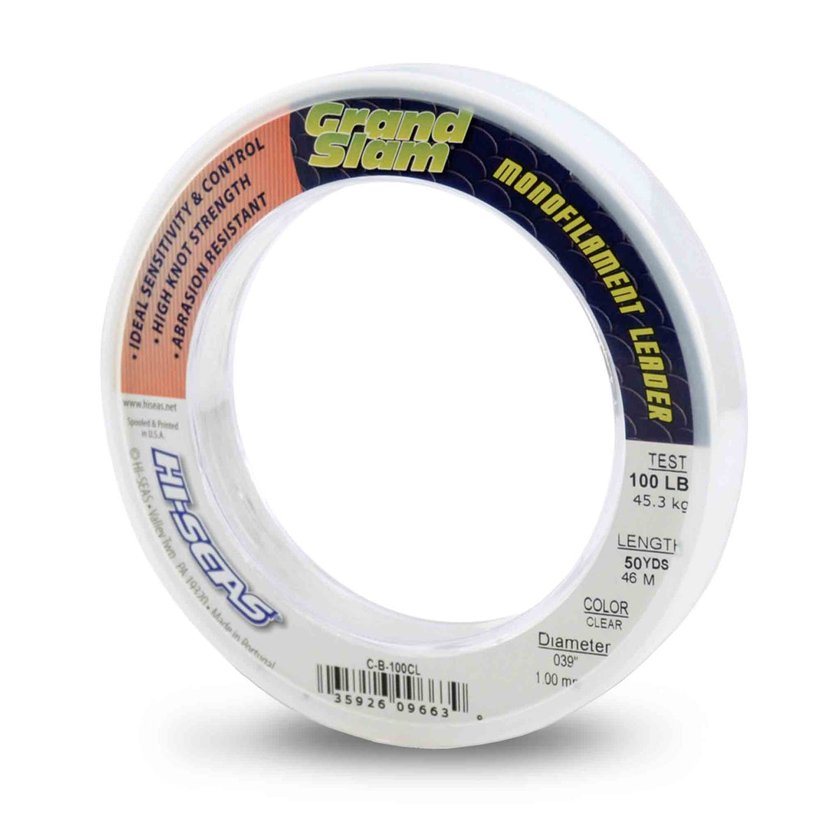 Hi-Seas Grand Slam Mono Leader 100 lb Fluorocarbon-Wire