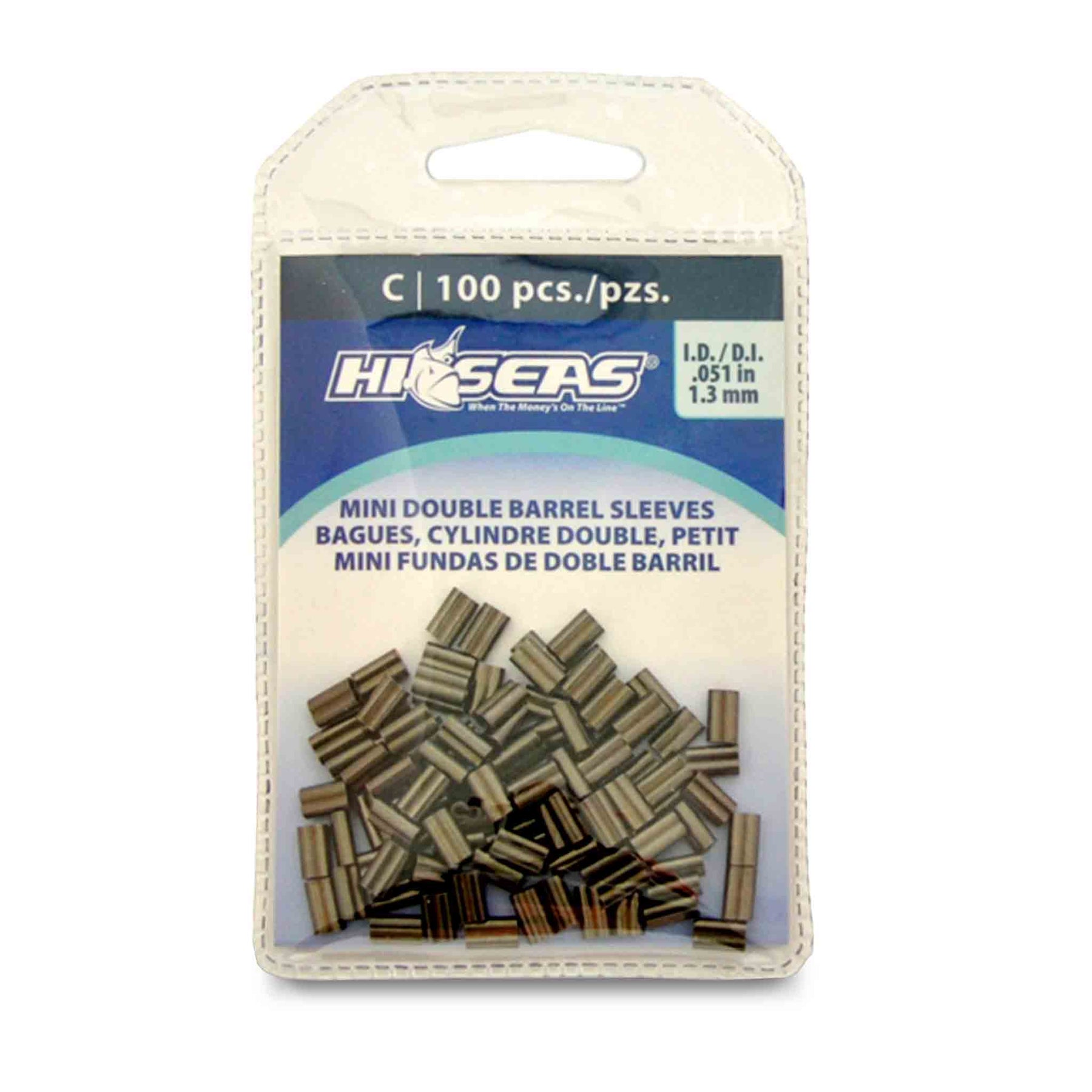 Hi-seas Mini Double Barrel Copper Sleeves C - 1.3mm I.D. Sleeves