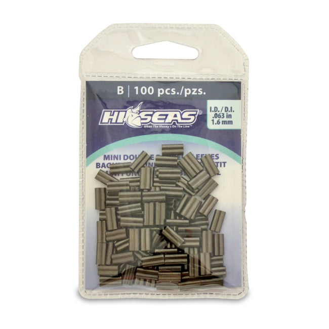 View of Sleeves Hi-seas Mini Double Barrel Copper Sleeves D - 1.6mm I.D. available at EZOKO Pike and Musky Shop