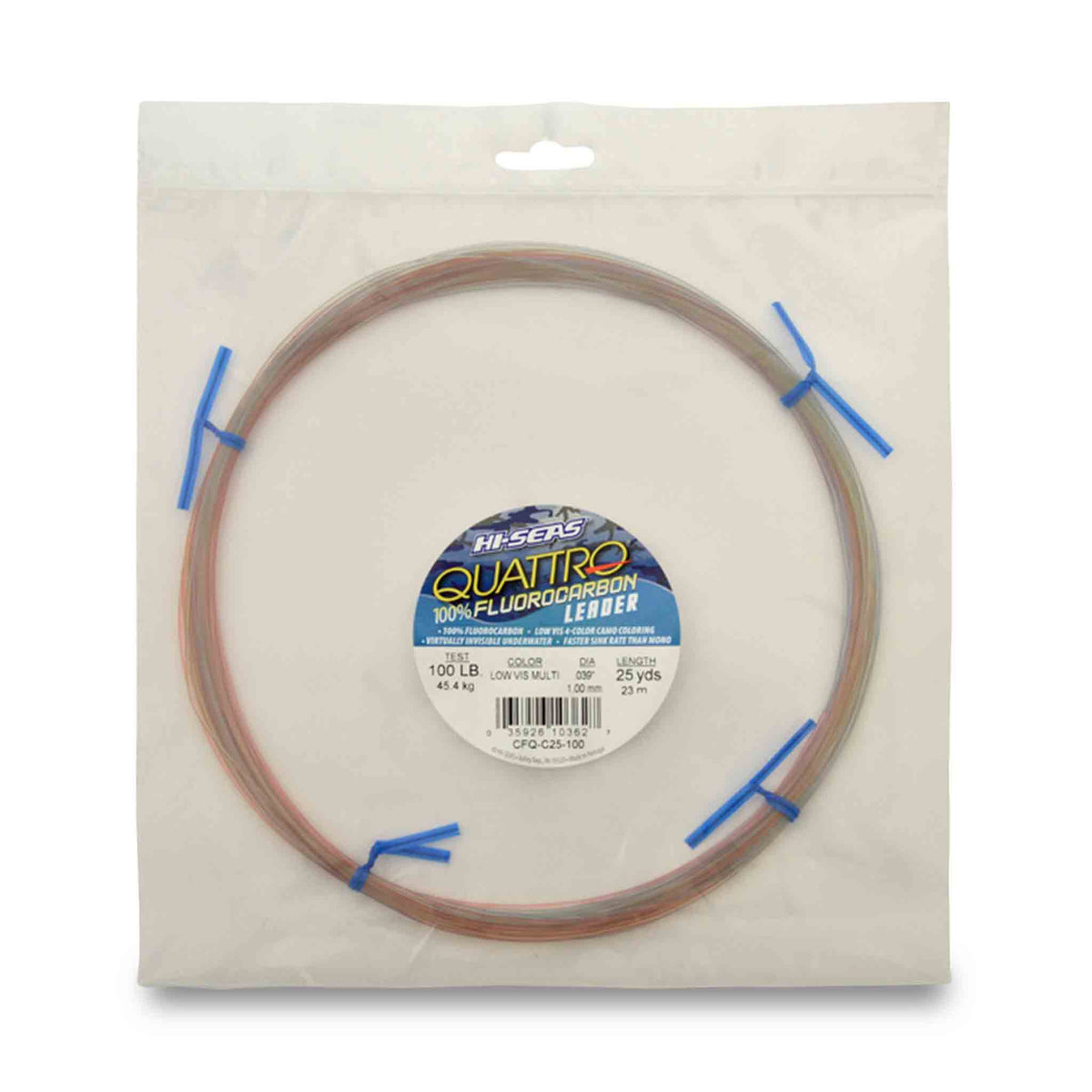 Hi-seas Quattro Fluorocarbon leader 100 lb Fluorocarbon-Wire