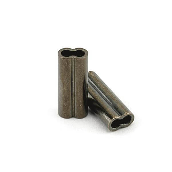 View of Sleeves HS-Mini Double Barrel Copper Sleeves, 1.6 mm x 0.06 in ID, 2 /1000 available at EZOKO Pike and Musky Shop