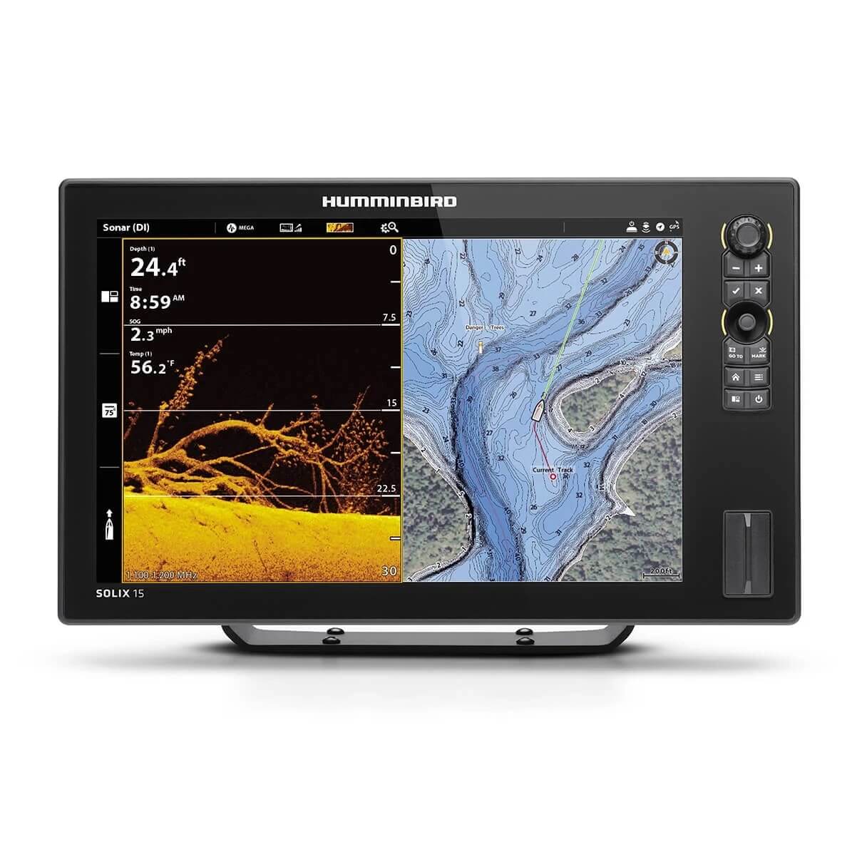 View of fish_finder Humminbird Solix 15 CHIRP MEGA SI+ G3 available at EZOKO Pike and Musky Shop