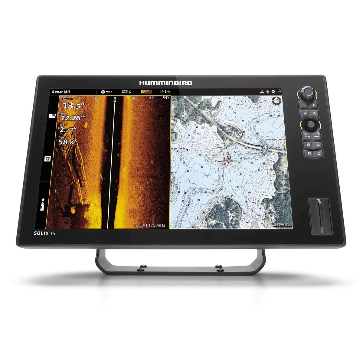 View of fish_finder Humminbird Solix 15 CHIRP MEGA SI+ G3 available at EZOKO Pike and Musky Shop