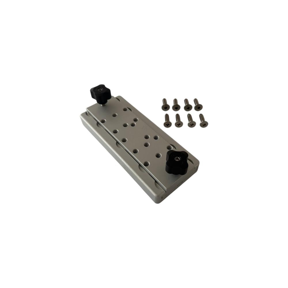 View of boating_accessories Jac Marine 2.5" Compact Rail Plate — Aluminum available at EZOKO Fishing