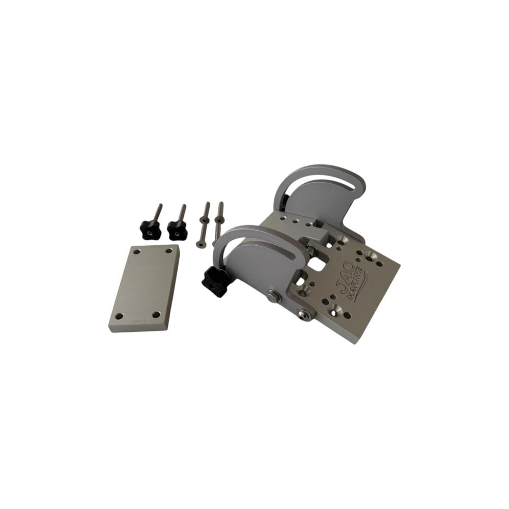 View of boating_accessories Jac Marine Adjustable 0° aluminum mounting rail (-10° to 100°) available at EZOKO Fishing