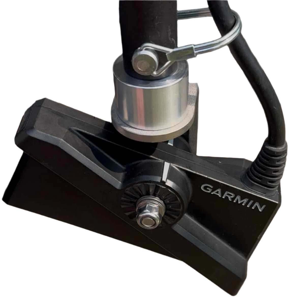 View of Jac Marine LVS34 Quick Switch Transducer Mount available at EZOKO Fishing