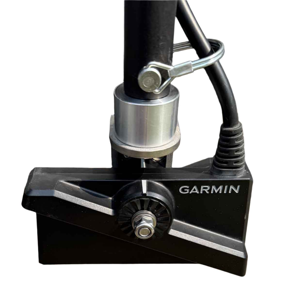 View of Jac Marine LVS34 Quick Switch Transducer Mount available at EZOKO Fishing