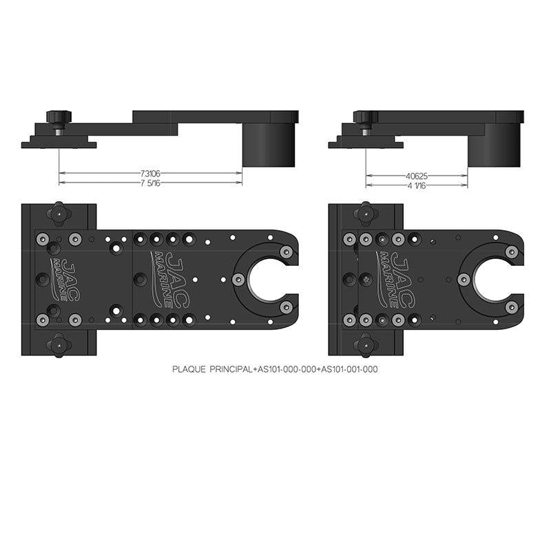 View of boating_accessories Jac Marine Track for Traxstech/Cannon/Bert's available at EZOKO Pike and Musky Shop