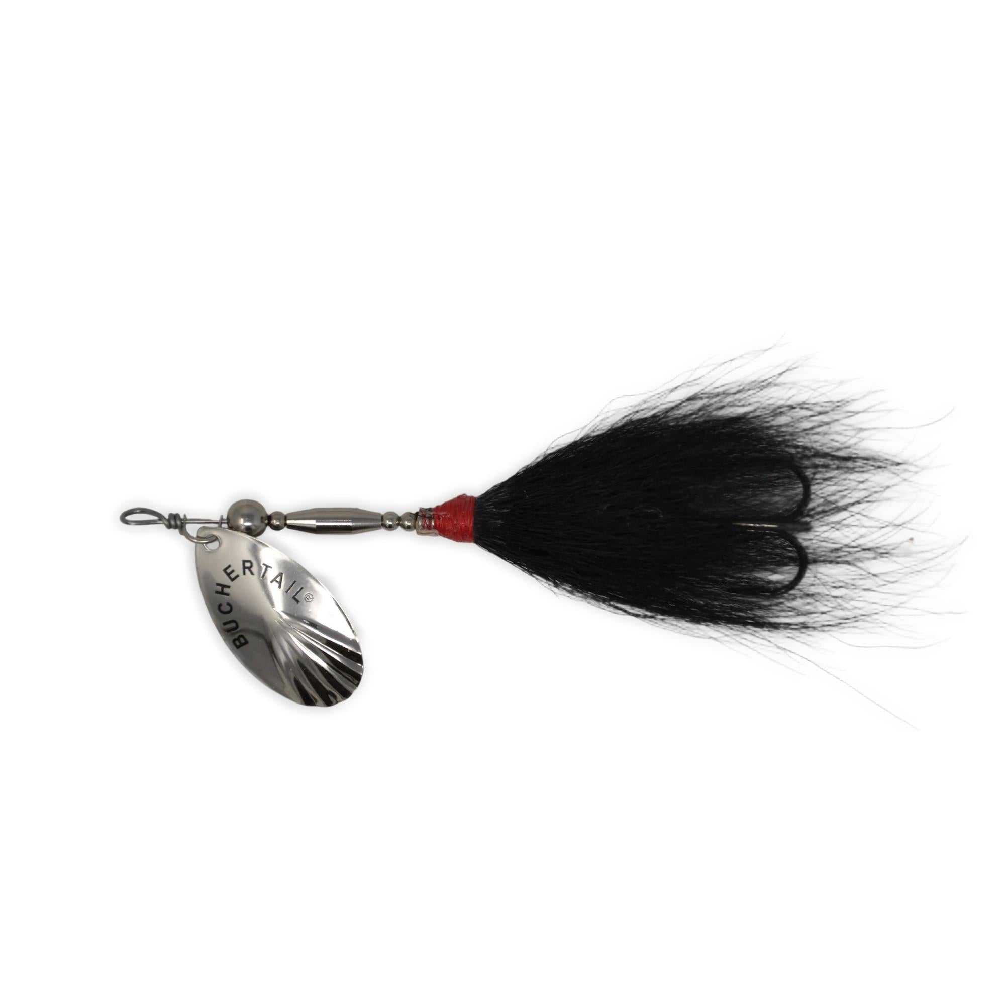 View of Bucktails Joe Bucher Buchertail - Bucktail Black/Nickle available at EZOKO Fishing