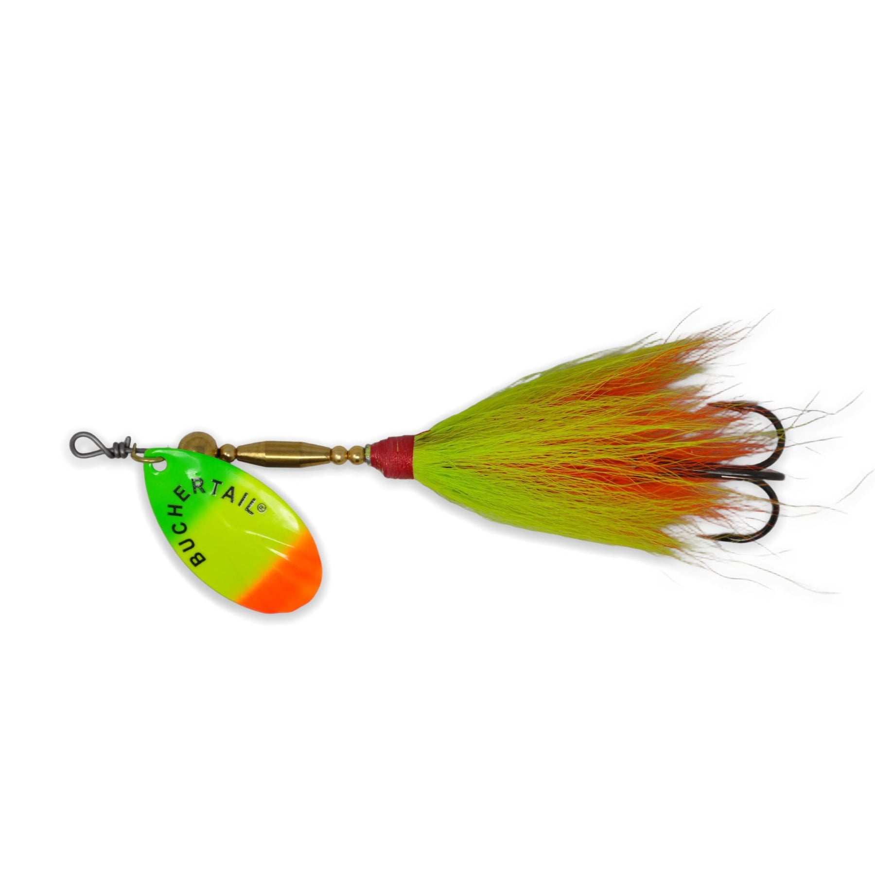 View of Bucktails Joe Bucher Buchertail - Bucktail Fire Tiger available at EZOKO Fishing