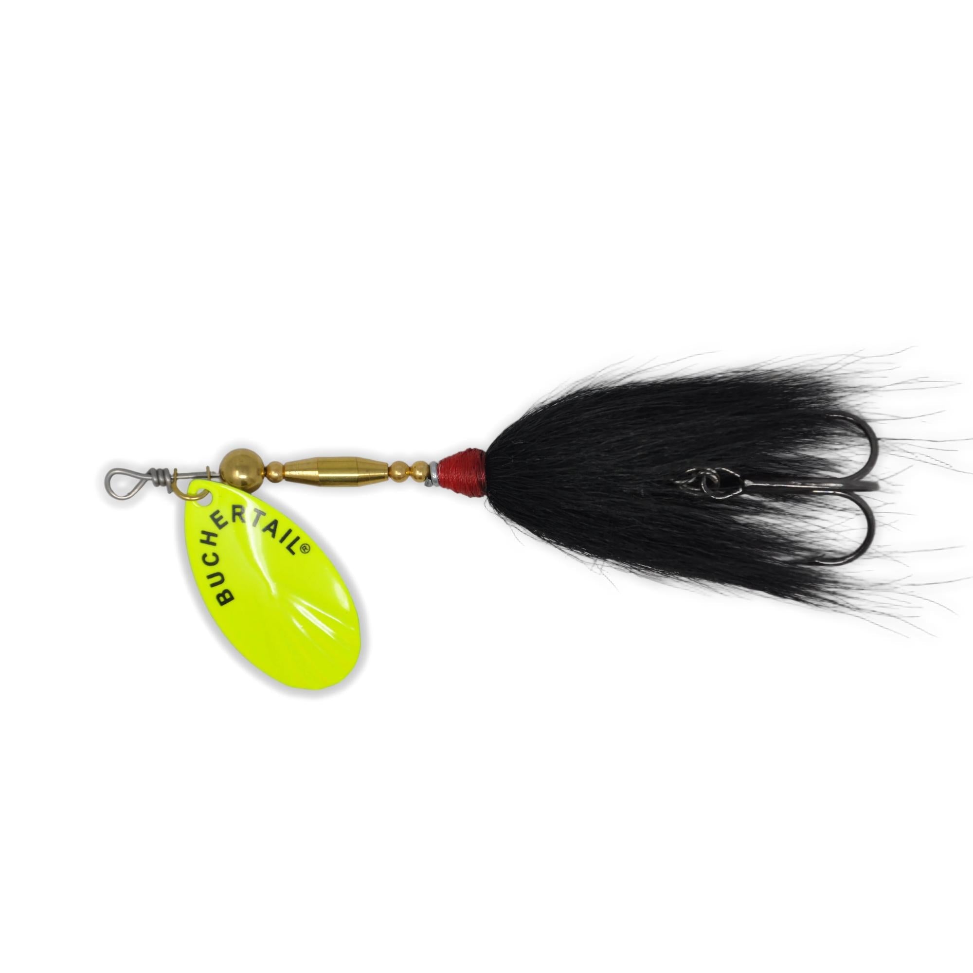 View of Bucktails Joe Bucher 500 Serie Buchertail - Bucktail Black/Chart available at EZOKO Fishing