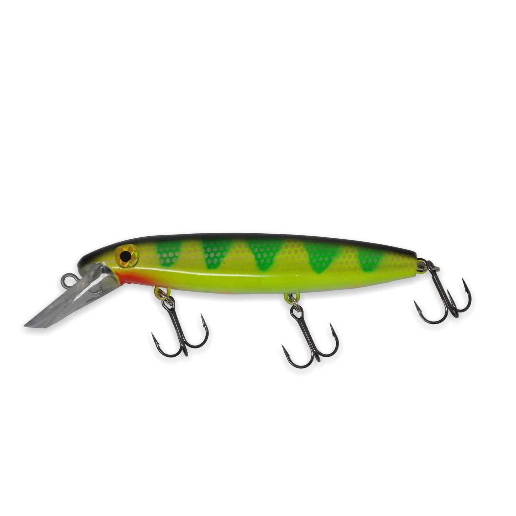 View of Crankbaits Joe Bucher Depth Raider 8" Crankbait White Belly Perch available at EZOKO Fishing
