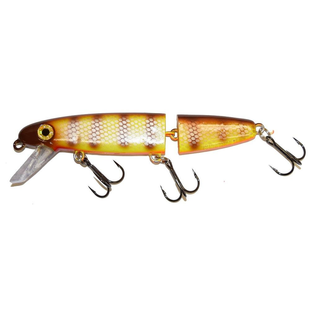 View of Crankbaits Joe Bucher Jointed Shallow Raider Crankbait Chartreuse Pikey available at EZOKO Fishing