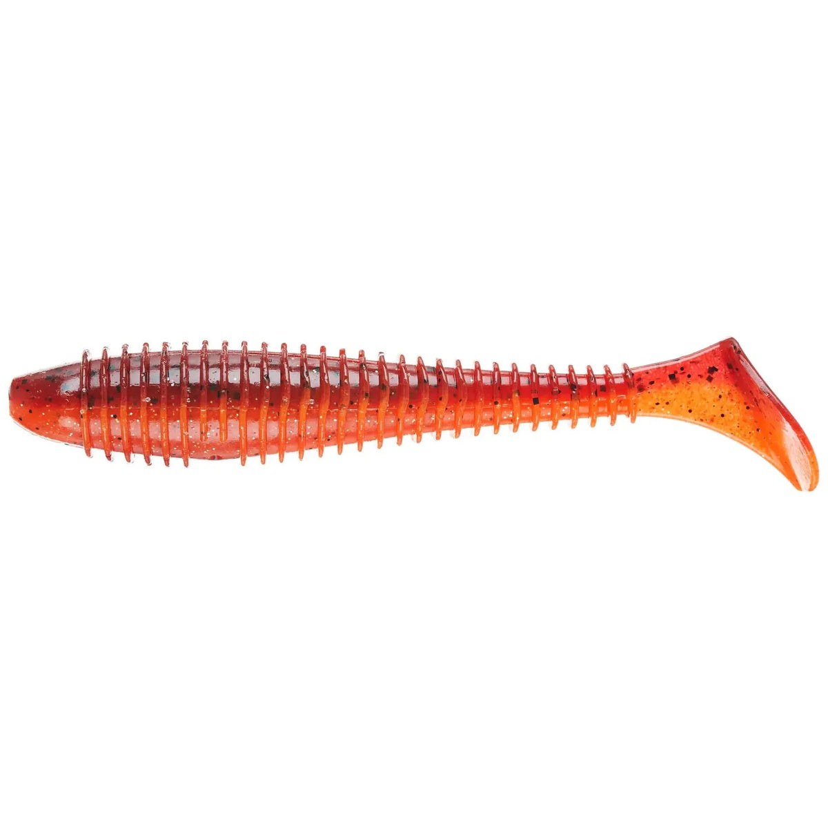 View of Keitech Fat Swing Impact 4.3" Fire Craw available at EZOKO Fishing