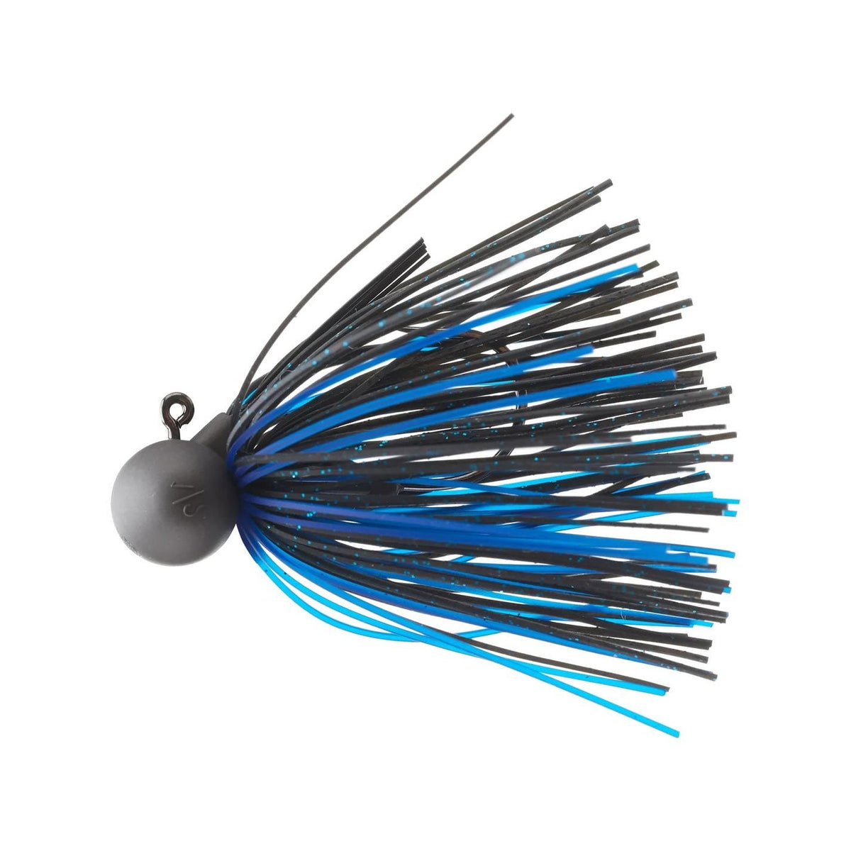 View of Keitech Tungsten M2 Football Jig 3/8oz. Black Blue Flake available at EZOKO Fishing