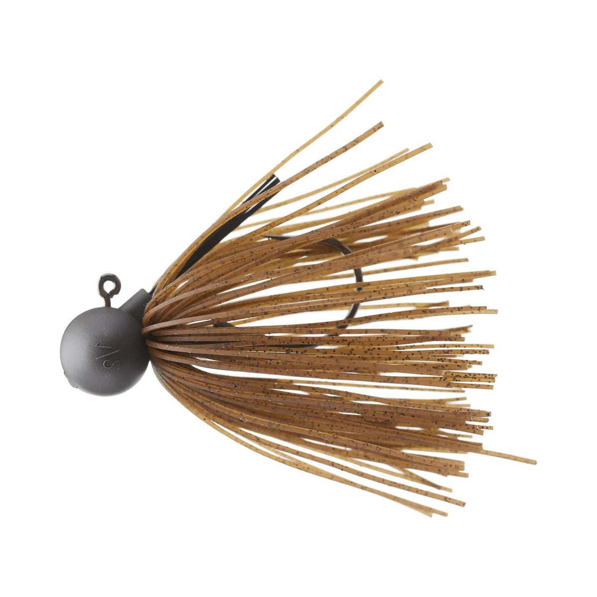 View of Keitech Tungsten M2 Football Jig 3/8oz. Dark Green Pumpkin available at EZOKO Fishing
