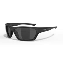 View of Sunglasses Leech Eyewear ATW2 Polarized Fishing Sunglasses ATW2 Black - Smoke Lens available at EZOKO Pike and Musky Shop
