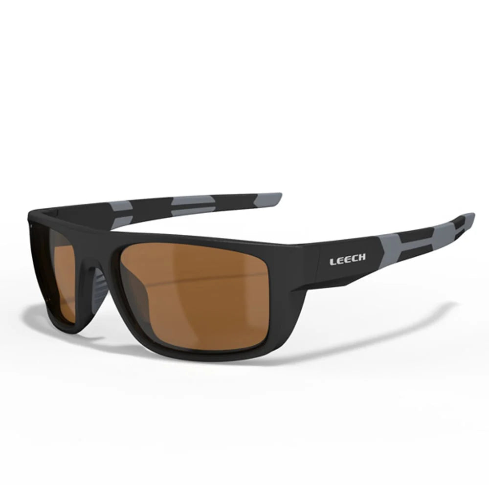 View of Sunglasses Leech Eyewear MOONSTONE Polarized Fishing Sunglasses Grey - Copper Lens available at EZOKO Fishing