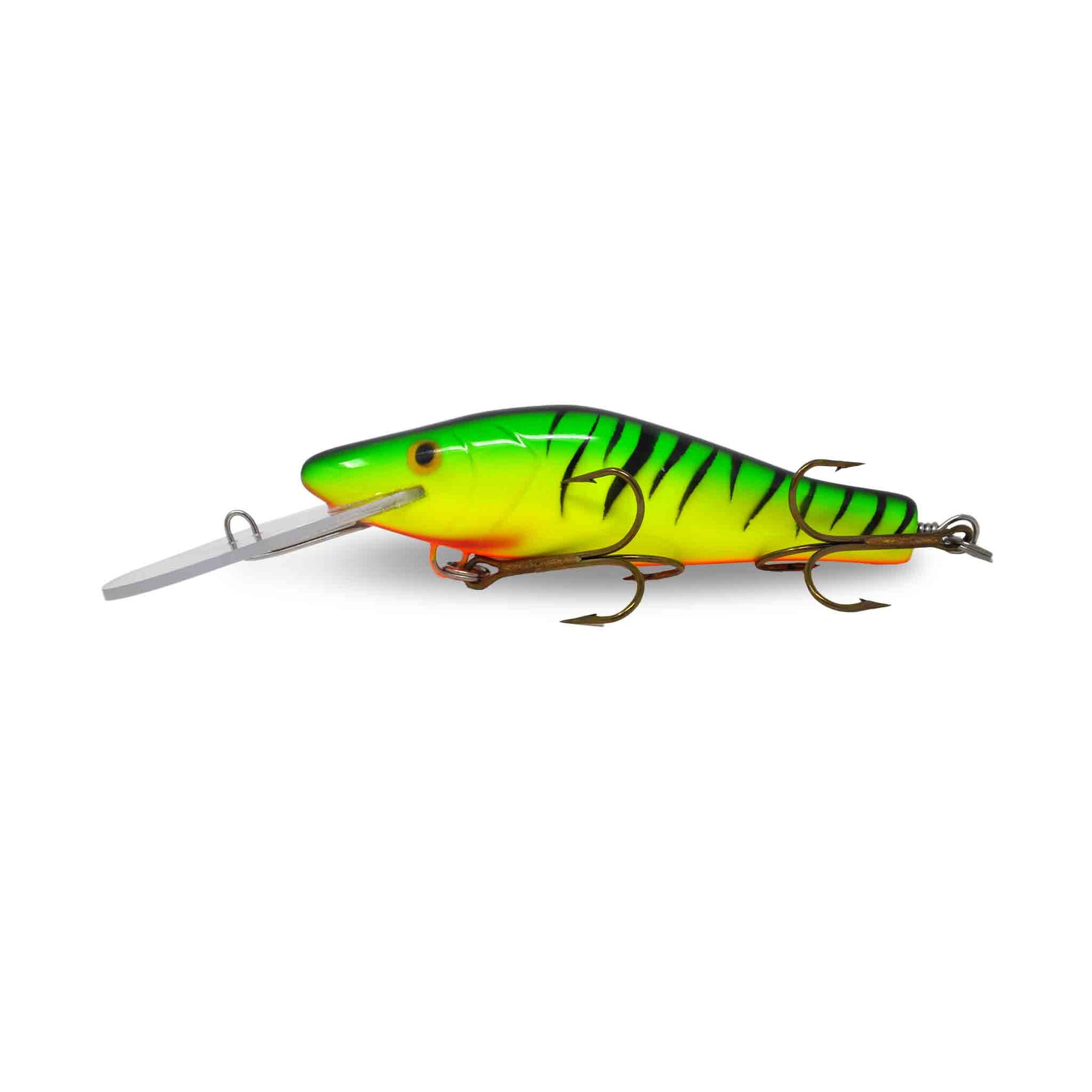 View of Crankbaits Legend lures Perch Bait Jr Crankbait Fire Tiger available at EZOKO Pike and Musky Shop