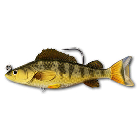 View of Swimbaits Live Target Perch 5 1/2" Swimbait Gold/Olive available at EZOKO Pike and Musky Shop