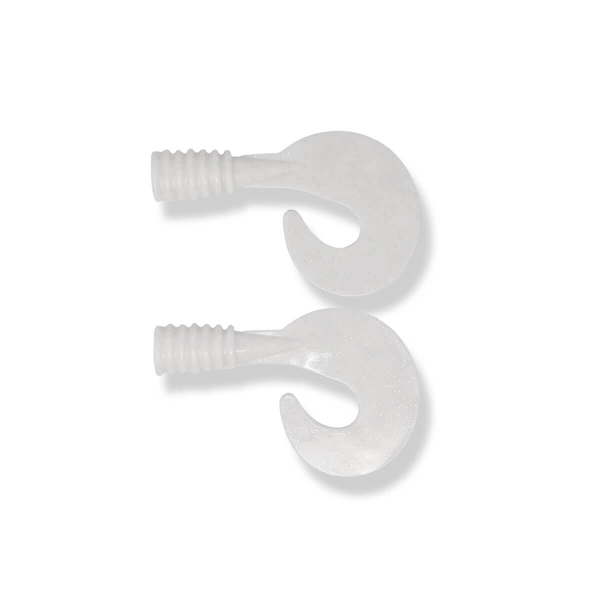 View of Replacement_Tails Livingston Kraken Curly Tail Kit Solid White Skirt available at EZOKO Fishing