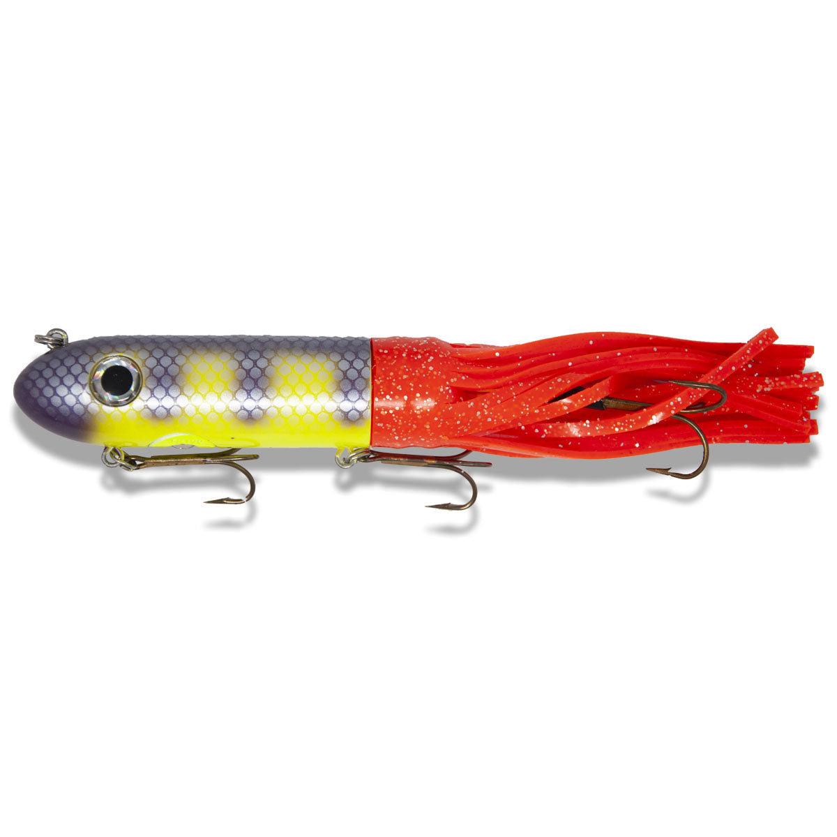 View of Jerk-Glide_Baits Livingston Kraken Jerkbait Grape Flamethrower available at EZOKO Fishing