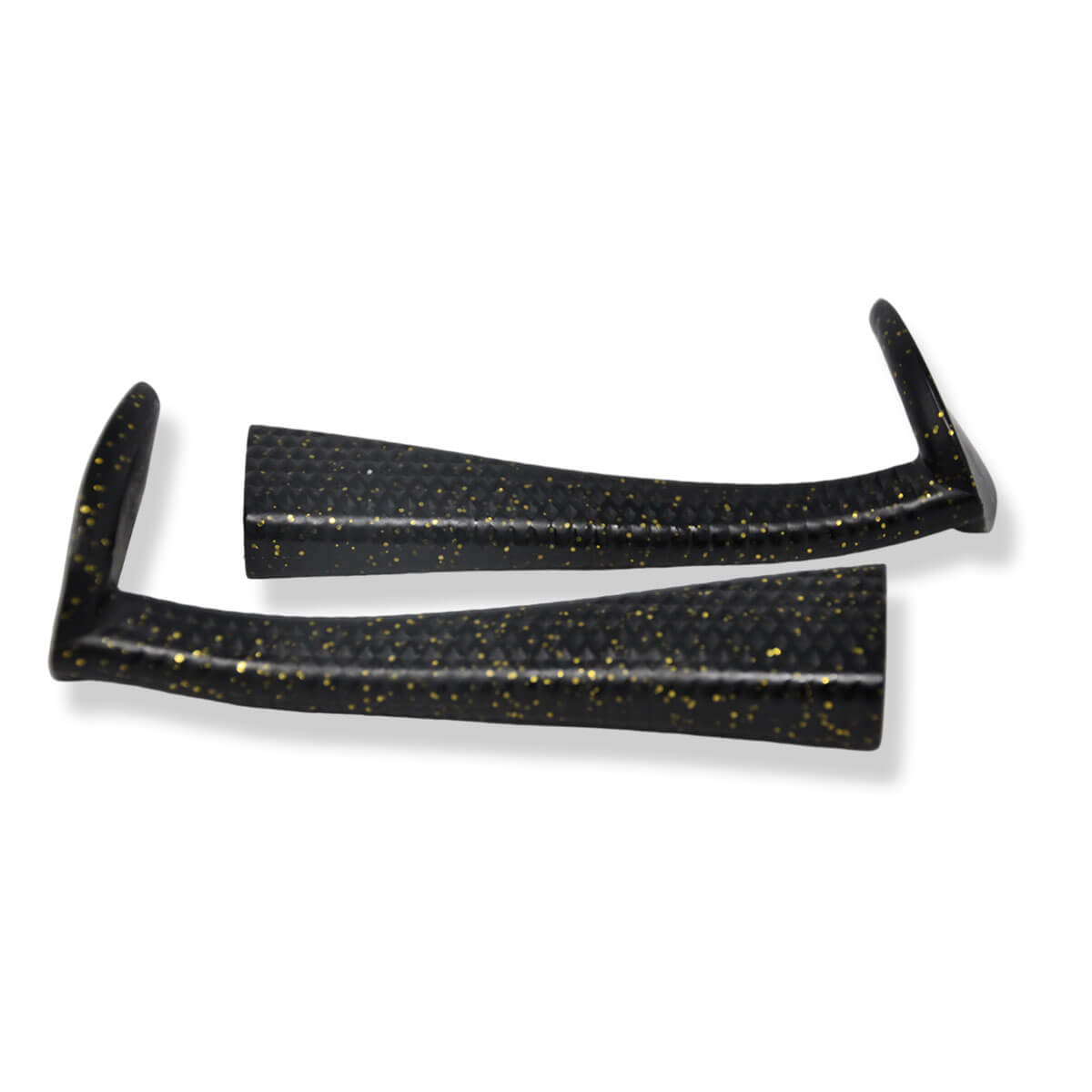 View of Replacement_Tails Livingston Kraken Paddle Tail Kit Black Tail Gold Glitter available at EZOKO Fishing