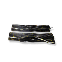 View of Replacement_Tails Livingston Kraken Tail Kit Black Tail Gold Glitter available at EZOKO Pike and Musky Shop