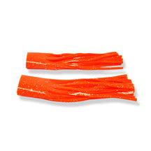 View of Replacement_Tails Livingston Kraken Tail Kit Orange Tail Silver Glitter available at EZOKO Pike and Musky Shop