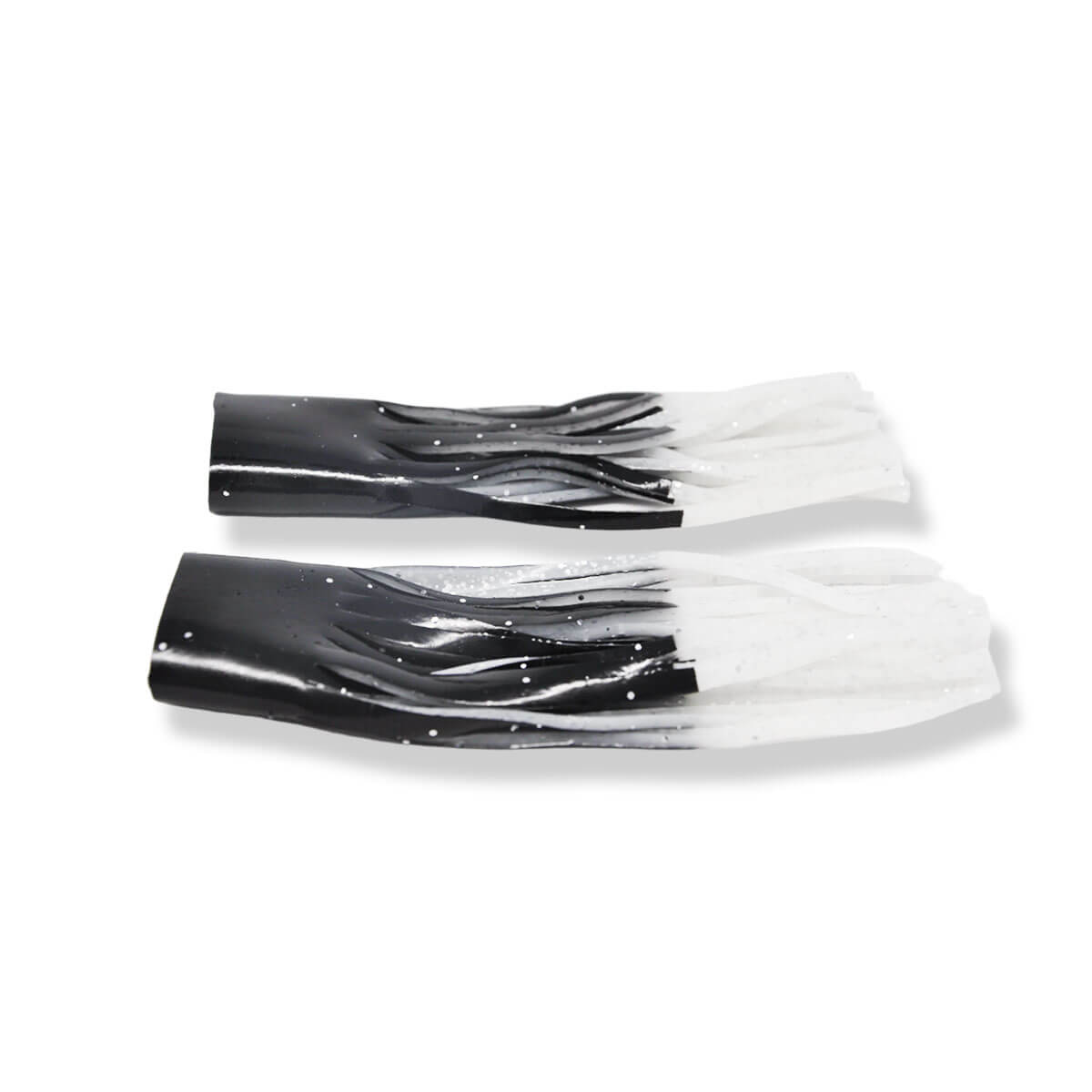 View of Replacement_Tails Livingston Kraken Tail Kit White Tip/Black & White available at EZOKO Pike and Musky Shop