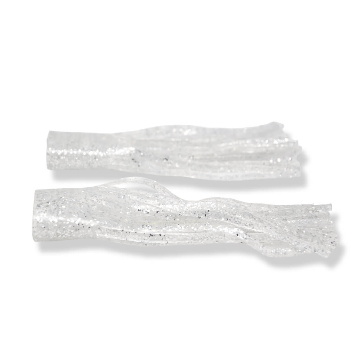 View of Replacement_Tails Livingston Kraken Tail Kit Silver Sparkle Skirt available at EZOKO Pike and Musky Shop