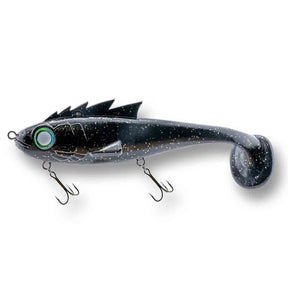View of Swimbaits Livingston Mustang Swimbait Midnight available at EZOKO Pike and Musky Shop
