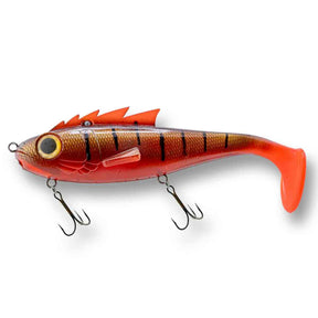 View of Swimbaits Livingston Mustang Swimbait Burnt Roach available at EZOKO Pike and Musky Shop