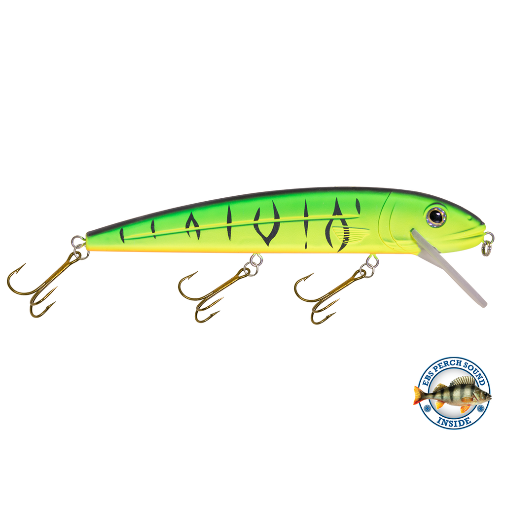 View of Crankbaits Livingston Squeaky Pete 233 Matte Tiger available at EZOKO Pike and Musky Shop