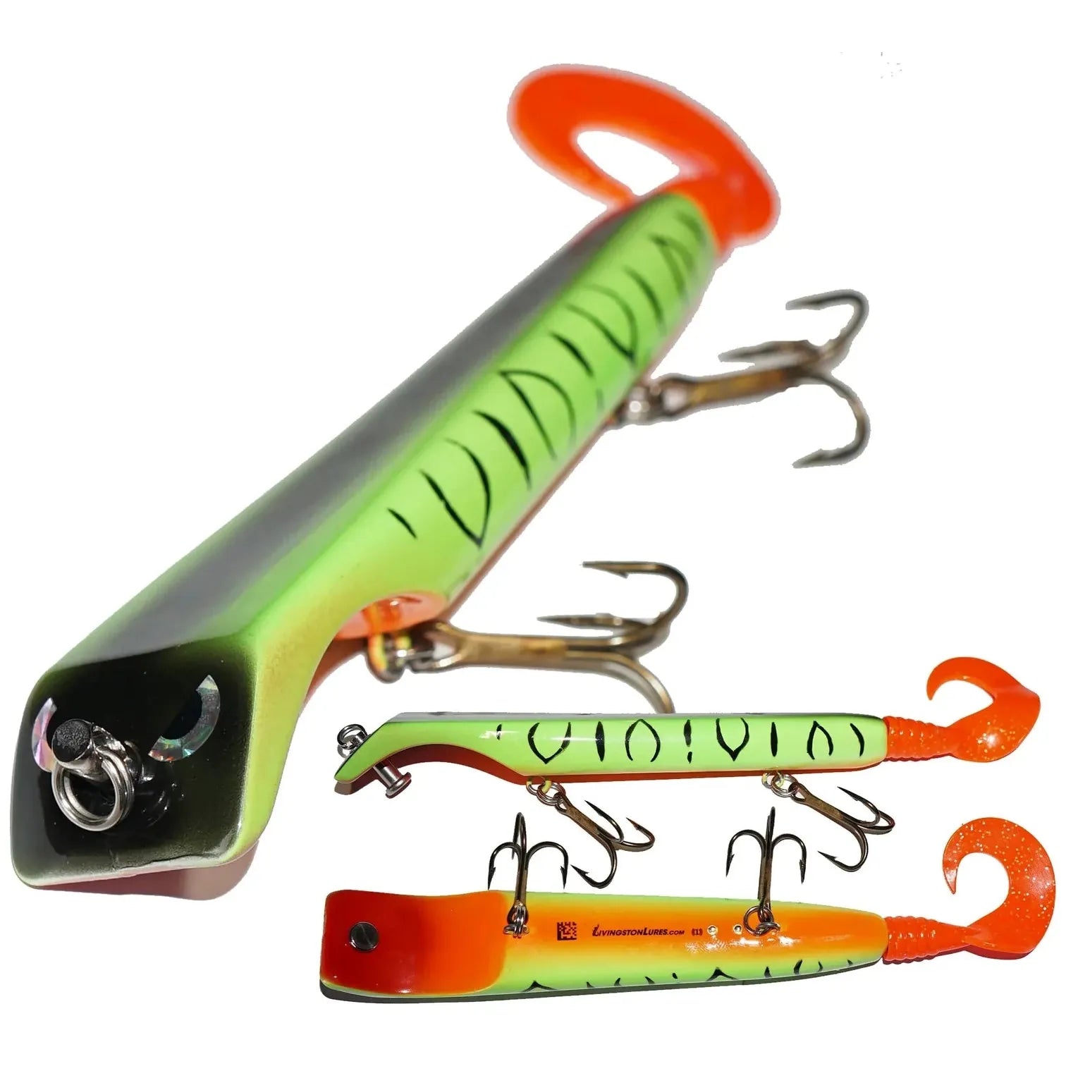 View of Dive_And_Rise Livingston Titan Dive and Rise Fire Tiger EBS PERCH available at EZOKO Fishing