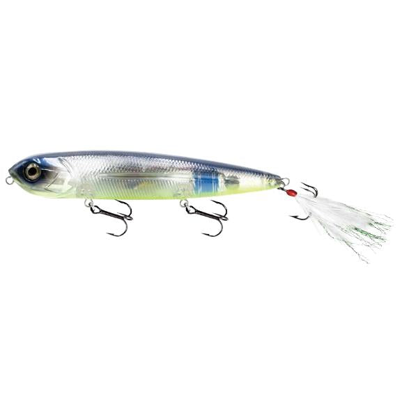 View of Top Waters Livingston Walking Boss Bluetreuse available at EZOKO Fishing