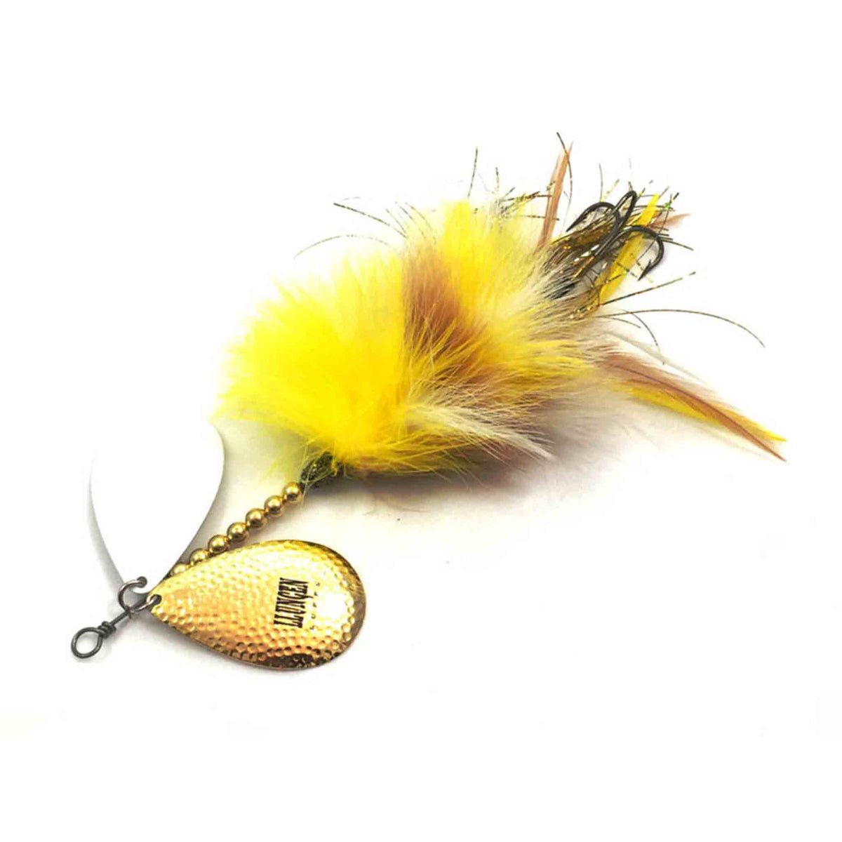 Llungen Lures DC-10 Marabou Walleye / White Bucktails