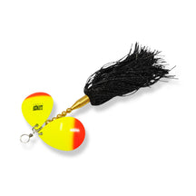 View of Bucktails Llungen Lures DC-8 Bucktail Flame available at EZOKO Pike and Musky Shop