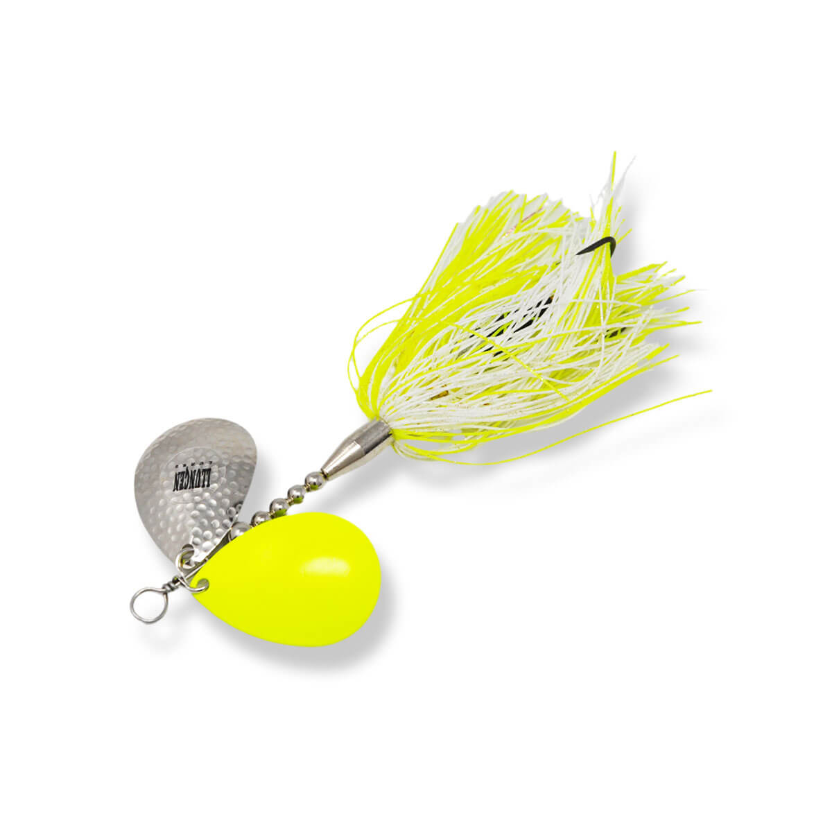 View of Bucktails Llungen Lures DC-8 Bucktail Lemon Head available at EZOKO Pike and Musky Shop