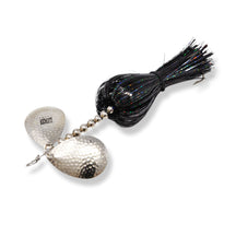 View of Bucktails Llungen Lures DC-8 Flashabou Bucktail Black / Nickel available at EZOKO Pike and Musky Shop