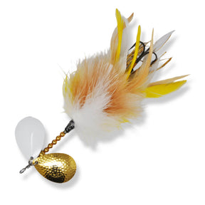 View of Bucktails Llungen Lures DC-8 Marabou Bucktail Walleye White available at EZOKO Pike and Musky Shop