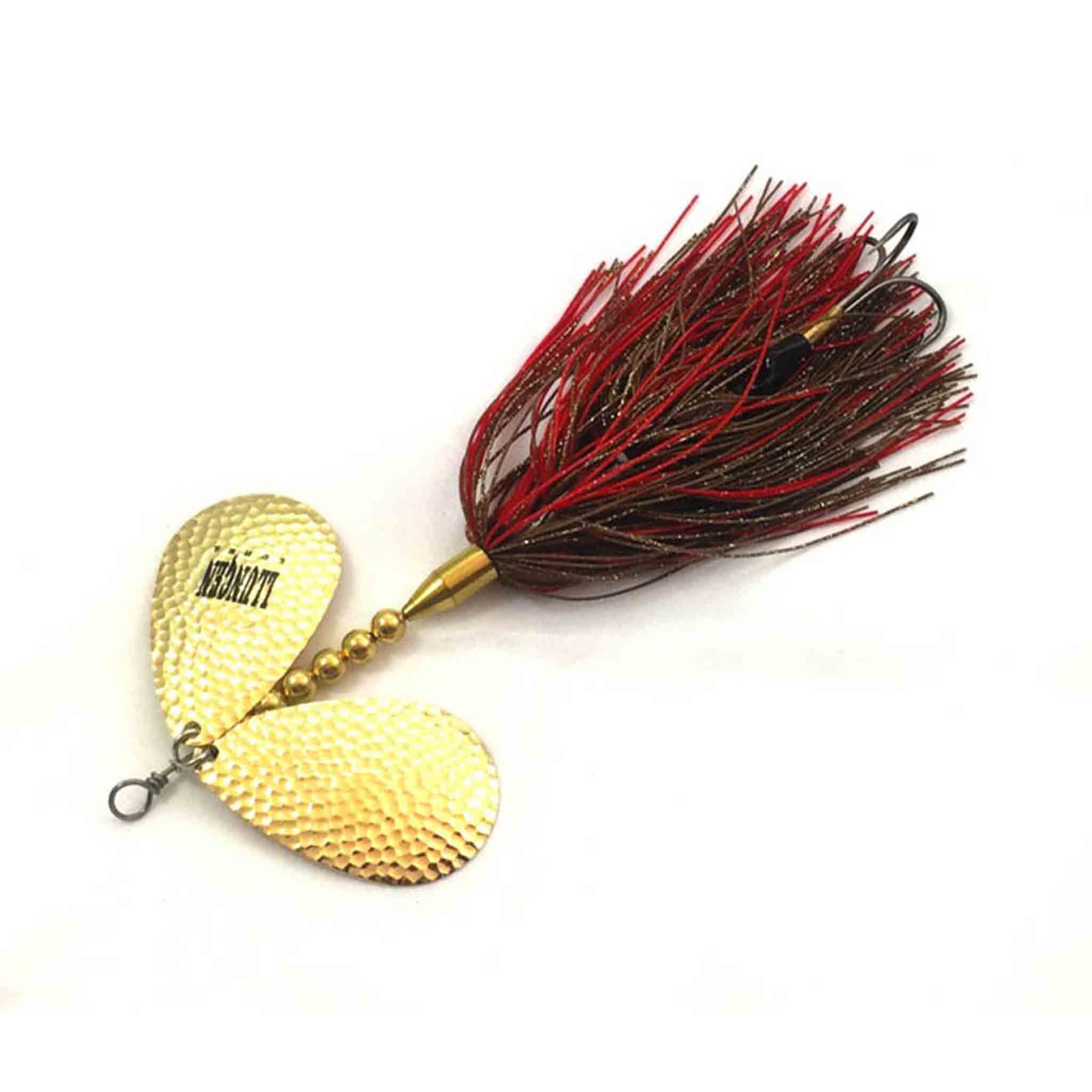 View of Bucktails Llungen Lures DC-9 Bucktail Gold / Red available at EZOKO Fishing